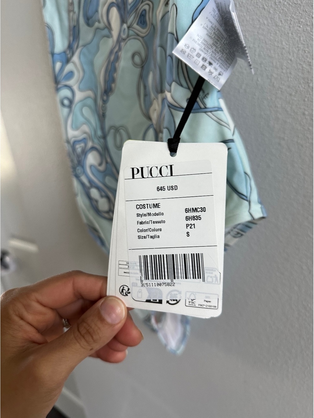 Emilio PUCCI Orchidee Halterneck Swimsuit NEW Size Small - Picture 3 of 8